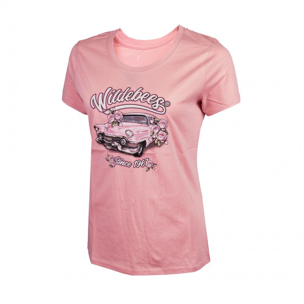 Wildebees Ladies Pink Cadillac T-shirt