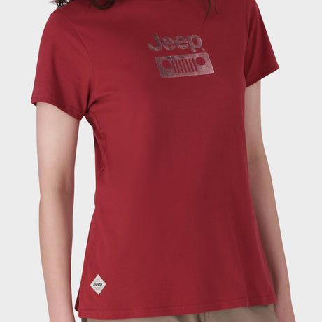 Jeep Ladies Grill Foil Print T-shirt