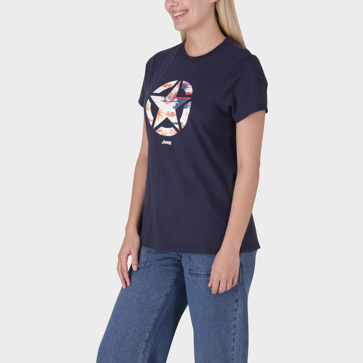 Jeep Ladies Star Print T-shirt