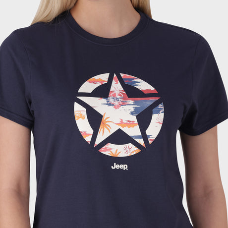 Jeep Ladies Star Print T-shirt