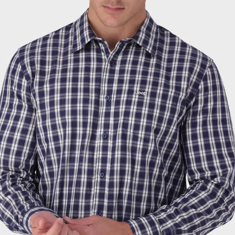 Jeep Long Sleeve Yarn Dyed Check Shirt