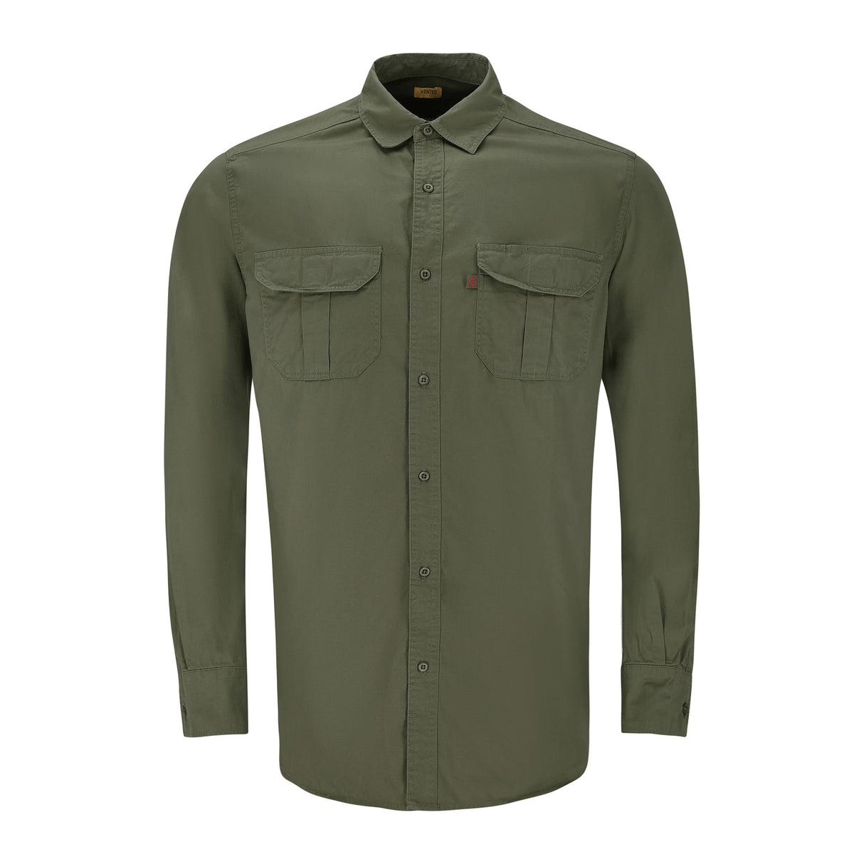 Trappers Long Sleeve Vented Mesh Double Pocket Shirt