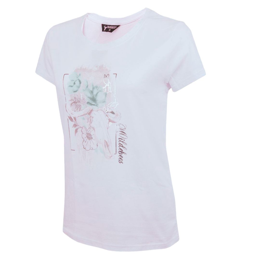 Wildebees Ladies Brushstroke Skull T-shirt