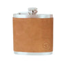 Trappers Hip Flask with Leather Cover - 210ml