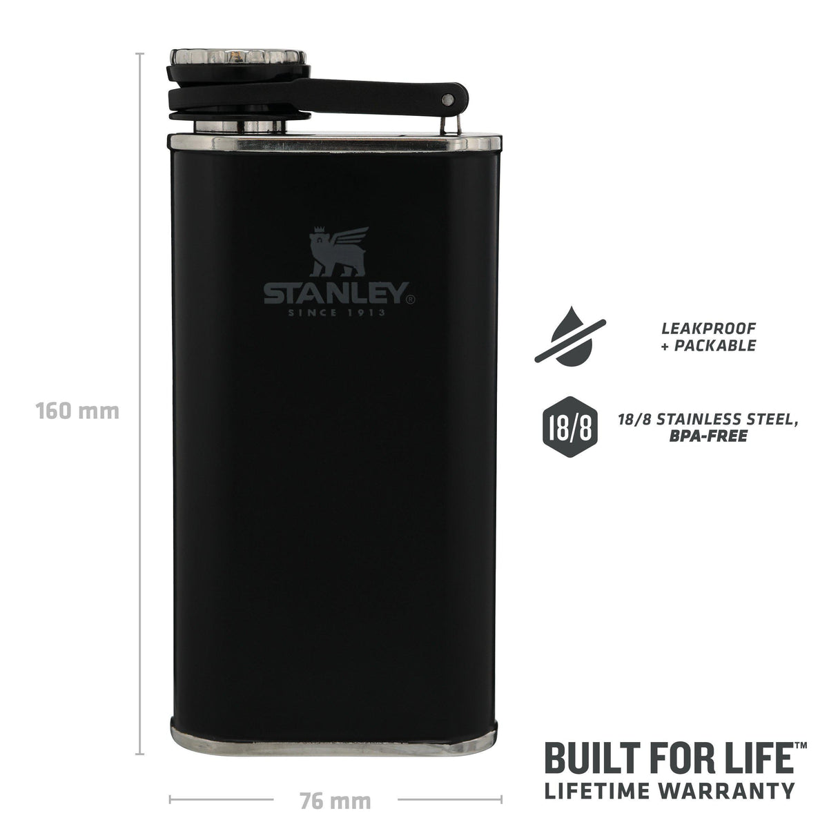 Stanley Classic Wide Mouth Hip Flask - 0.23L