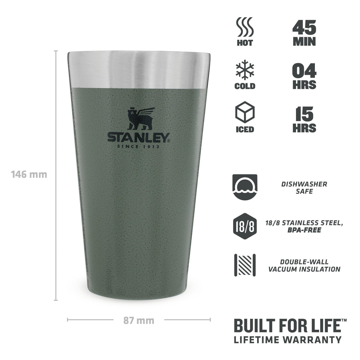 Stanley Adventure Stacking Beer Pint - 0.473L